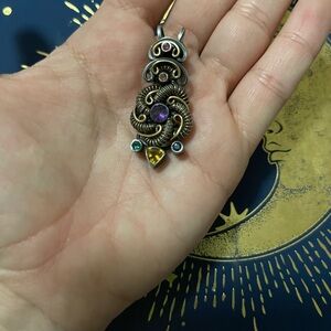 Wire wrapped crystal Pendant